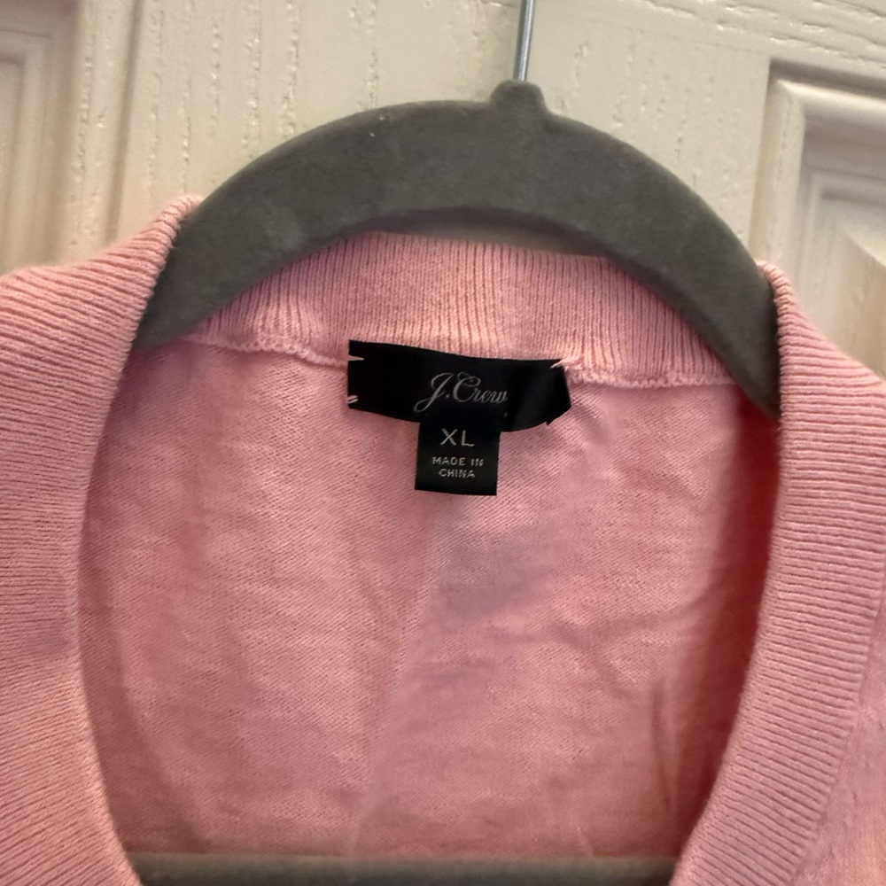J. Crew pastel pink classic Jackie cardigan GOLD BUTTONS - Picture 3 of 5